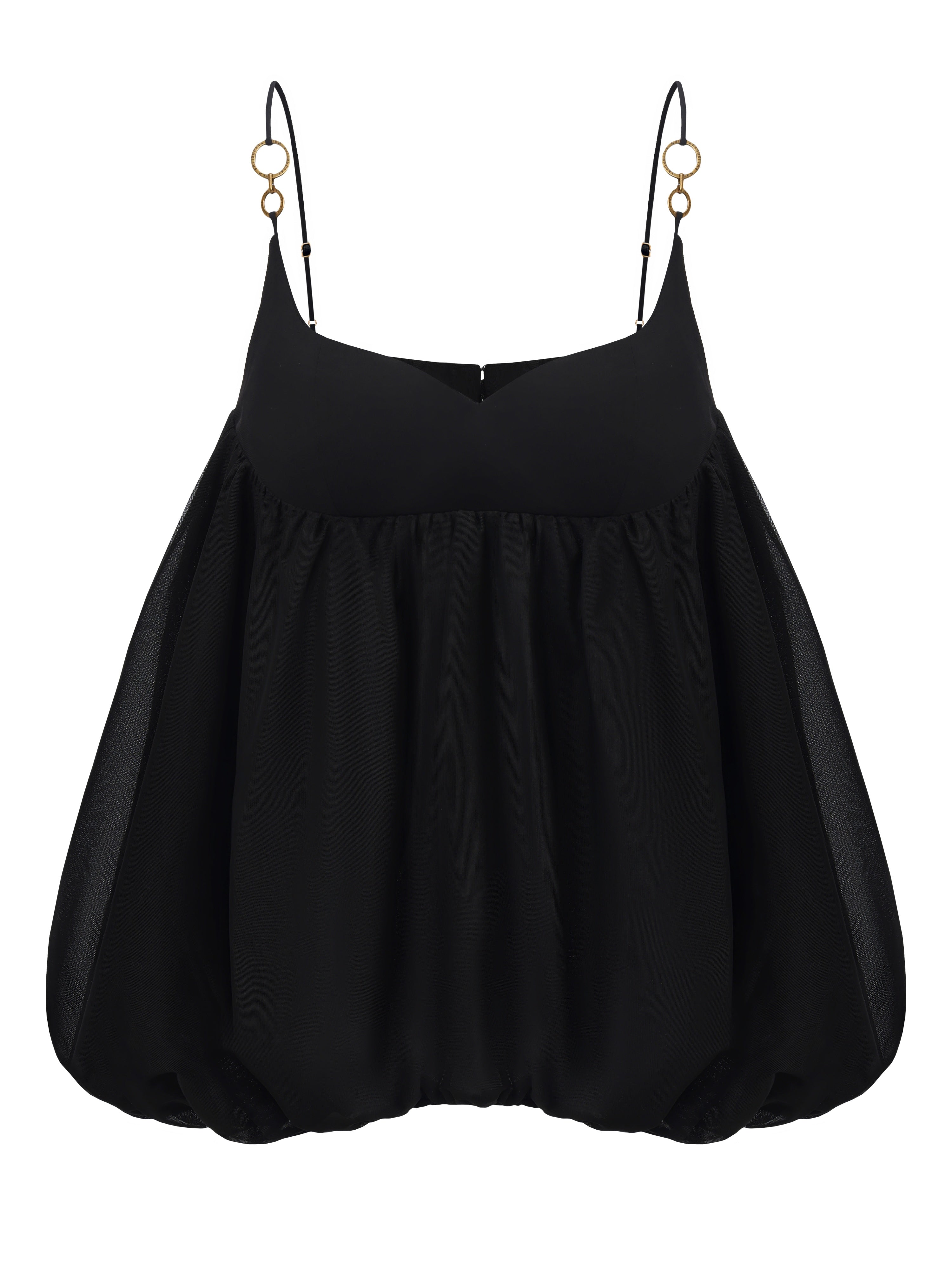 Bellina Cat-Eye Black Top | Nana Jacqueline