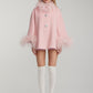 Angelica Feather Coat (Pink)