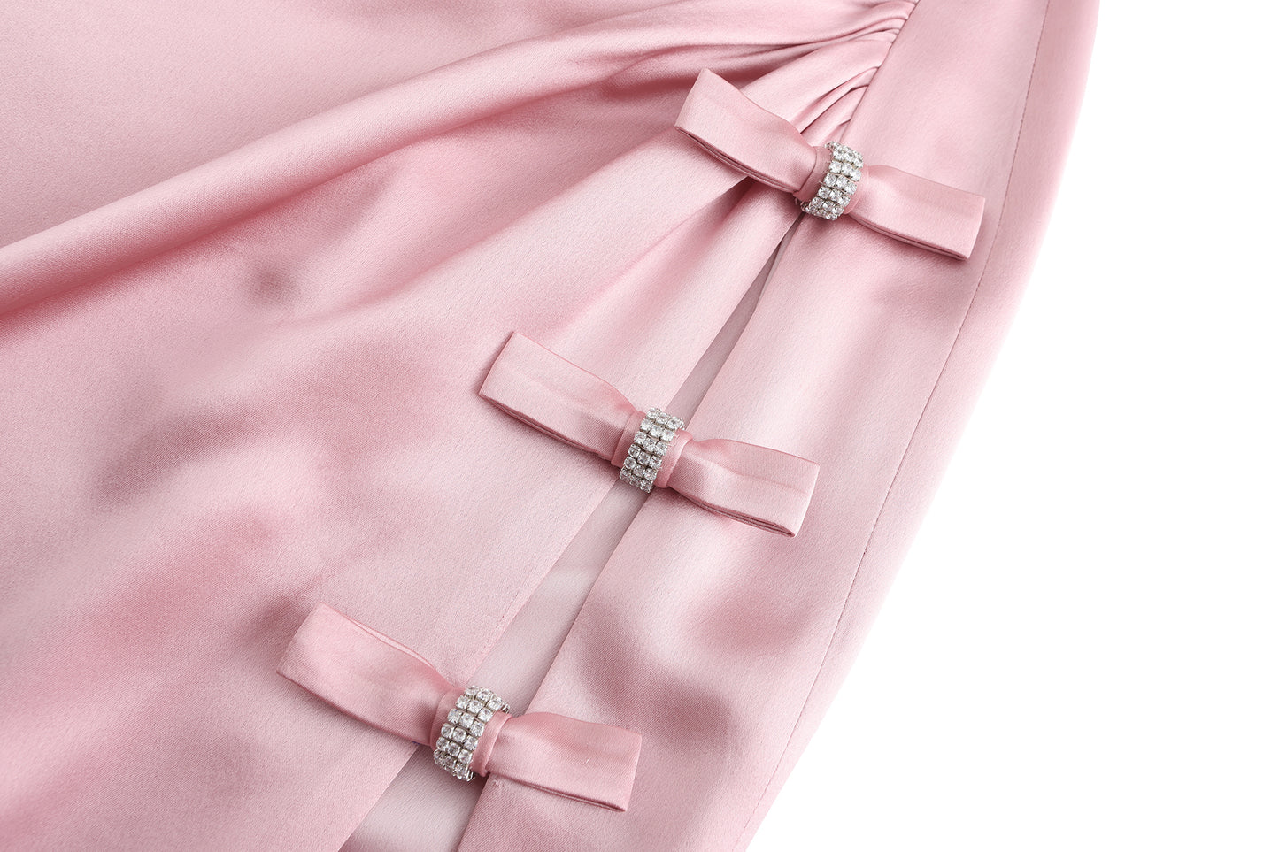 Amy Satin Dress (Pink)