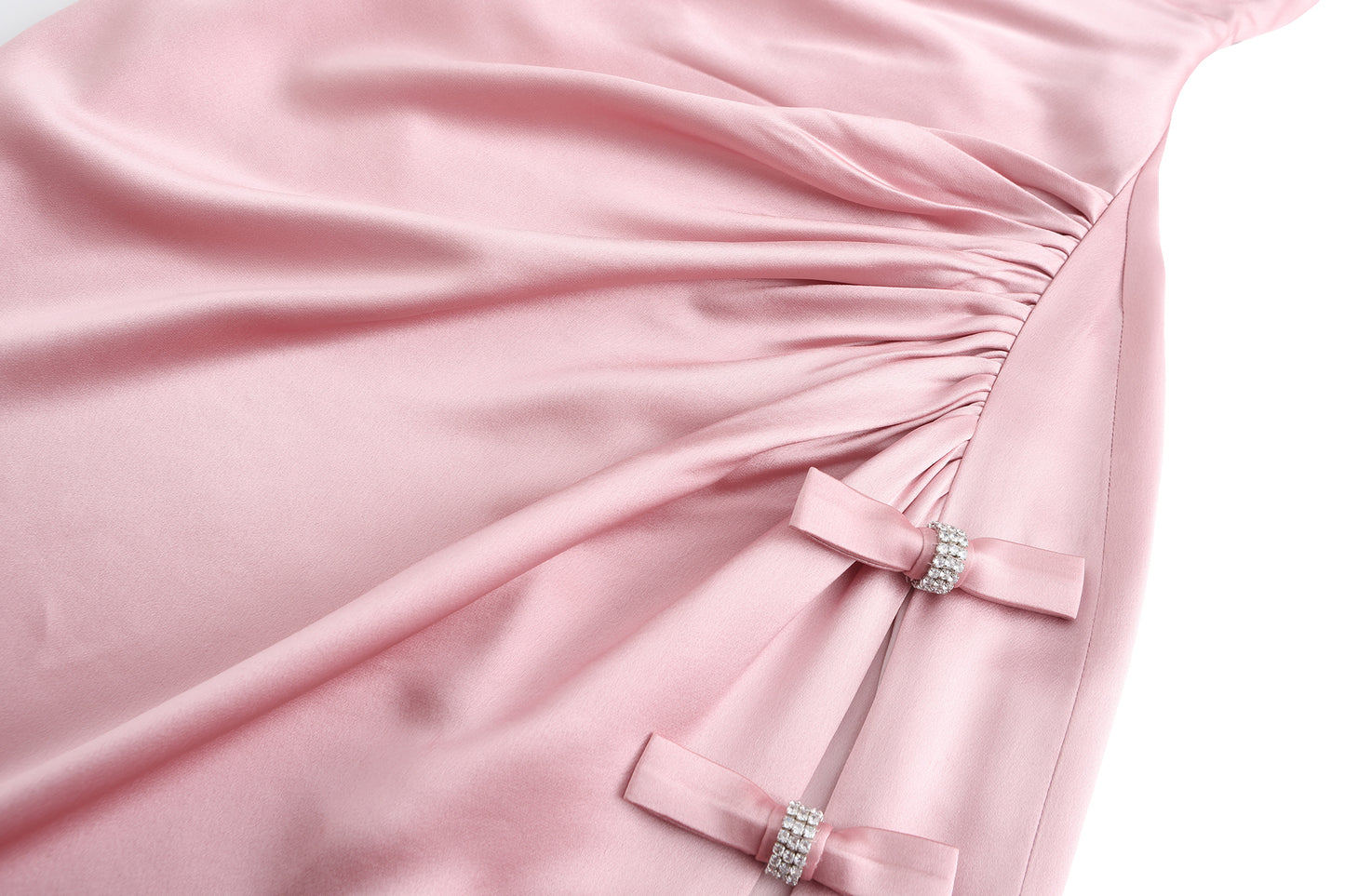 Amy Satin Dress (Pink)