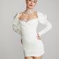 Daphne Satin Dress (White)