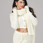 Addison Coat + Scarf Set (White)