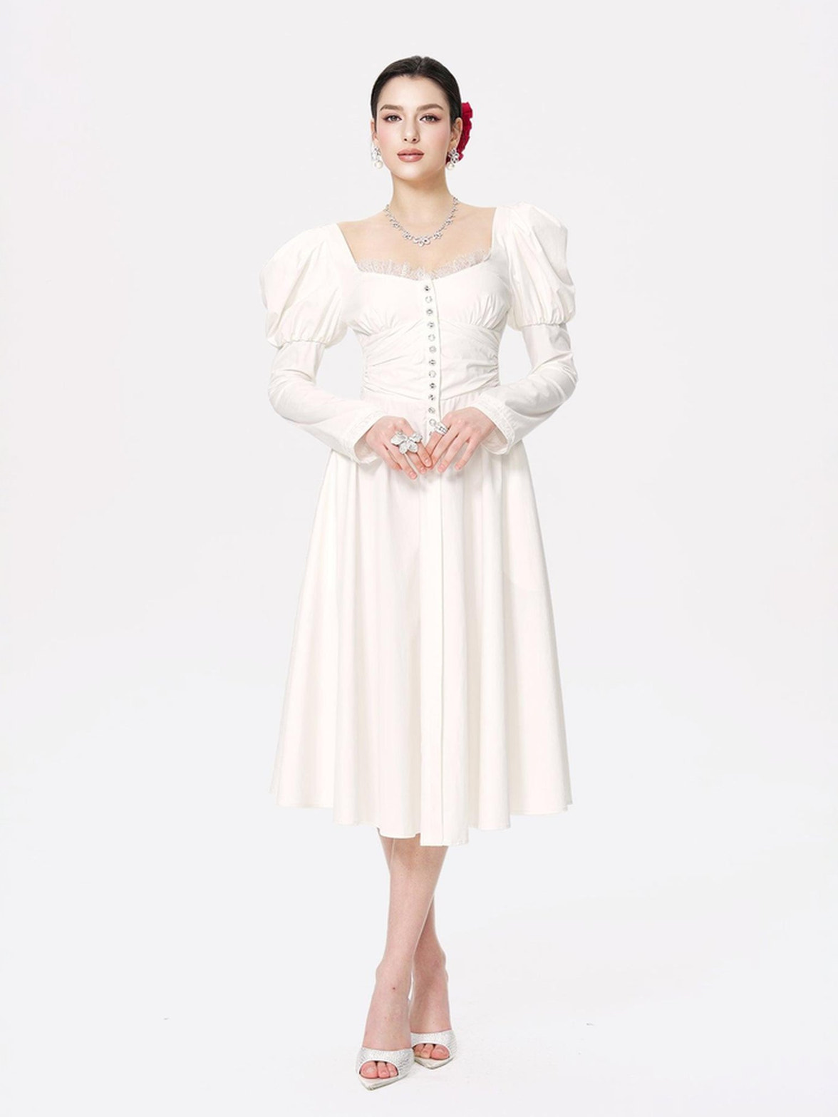 Nana Jacqueline Women's Livia Dress - Natural - Casual dresses Nana Jacqueline Women's Livia Dress - Natural - Casual dresses