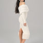 Natalia Fur Dress (White)