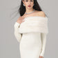 Natalia Fur Dress (White)