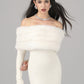 Natalia Fur Dress (White)