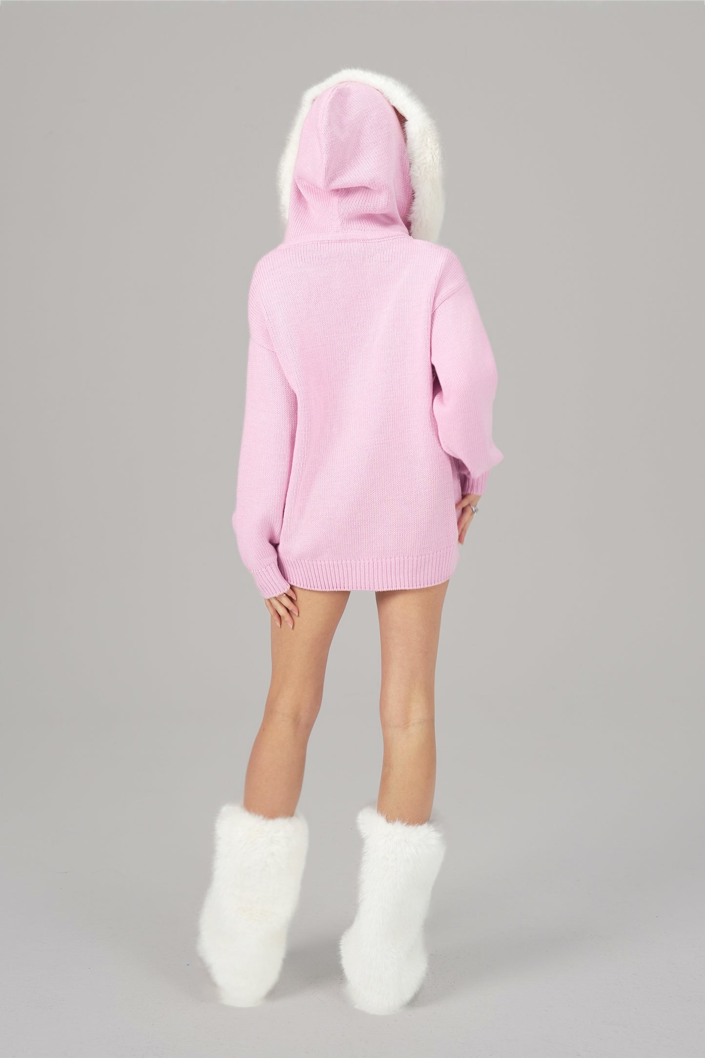 Ava Fur Sweatshirt (Pink)