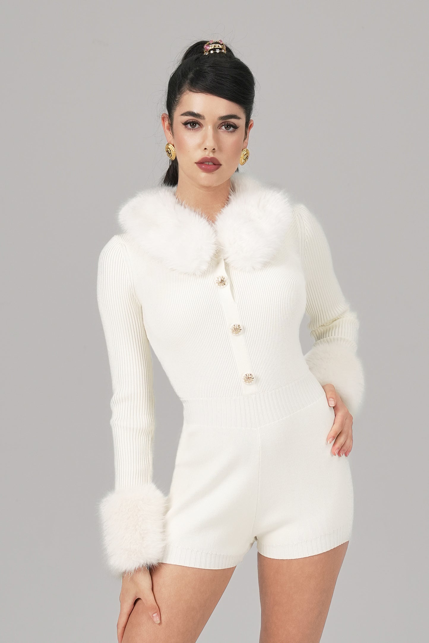 Natalia Fur Jumpsuit