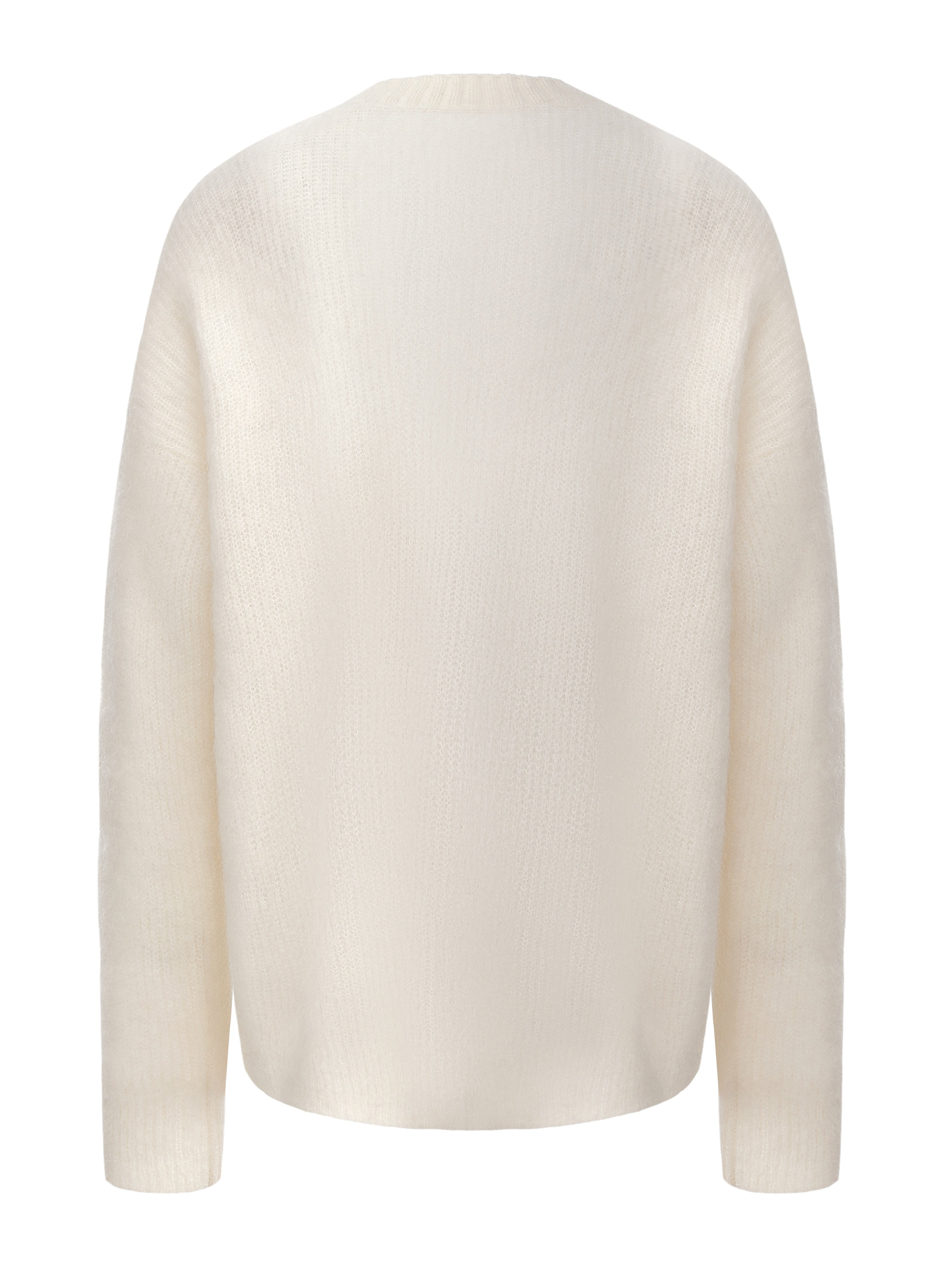 Sasha Heart-Pocket White Cardigan