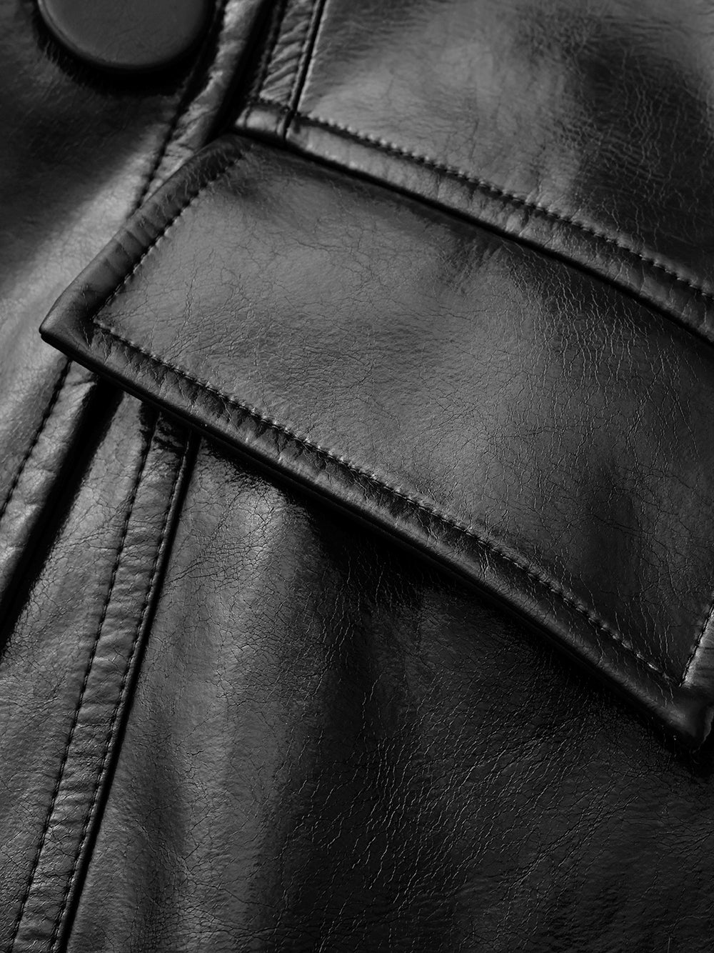 Béatrice Vegan Leather Black Jacket