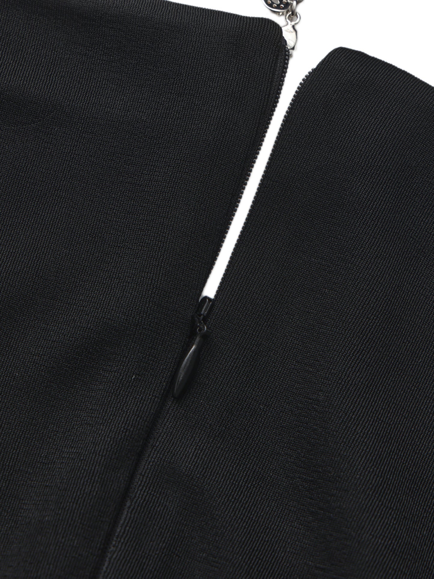 Alessandra Deep V Black Mini Dress