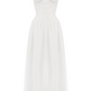 Juliette Strapless Chiffon White Dress
