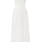 Juliette Strapless Chiffon White Dress