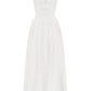 Juliette Strapless Chiffon White Dress