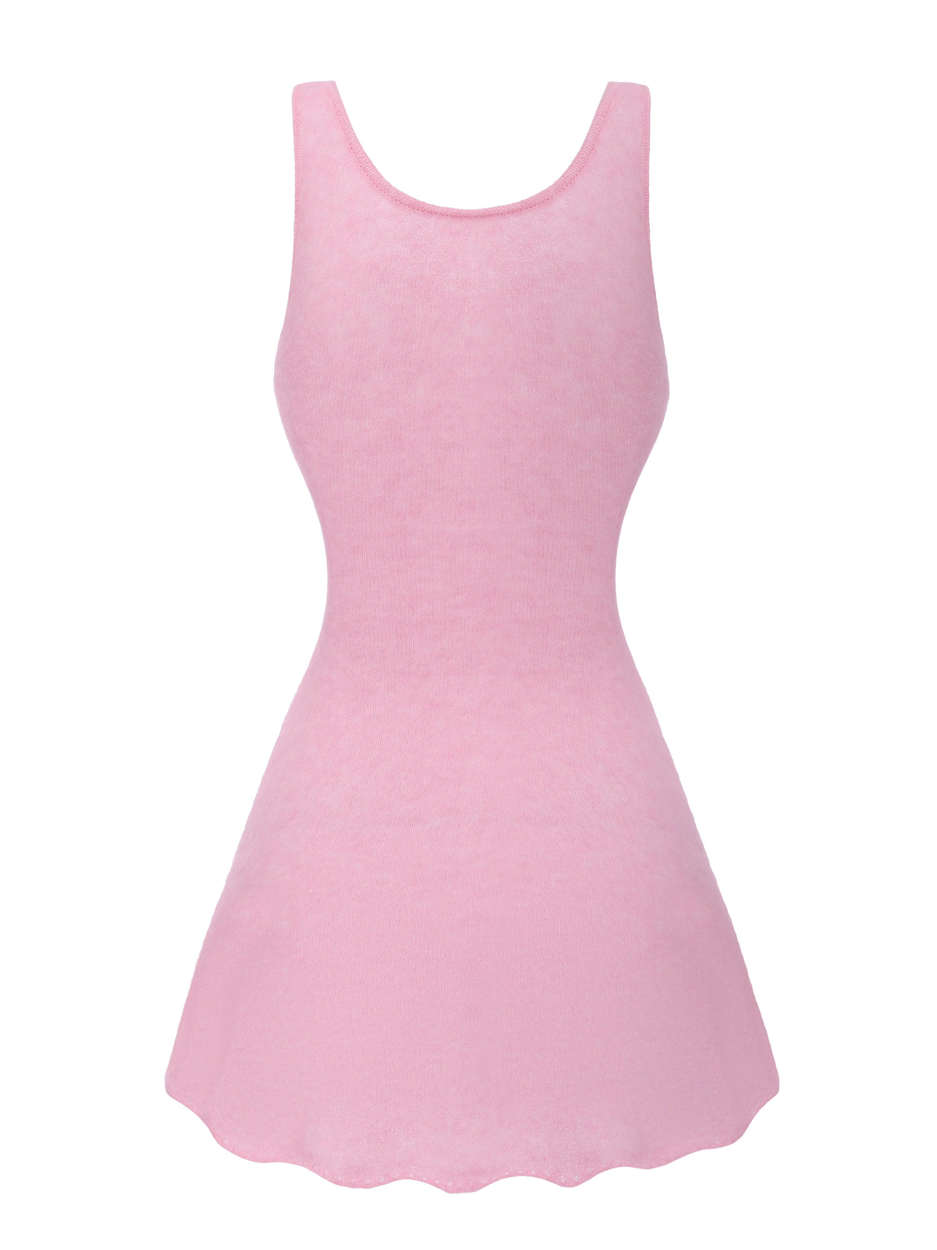 Sasha Crystal-Neck Pink Dress