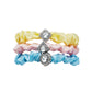 Helene Crystal-Detail Silk Pastel Scrunchie Set