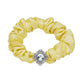 Helene Crystal-Detail Silk Pastel Scrunchie Set