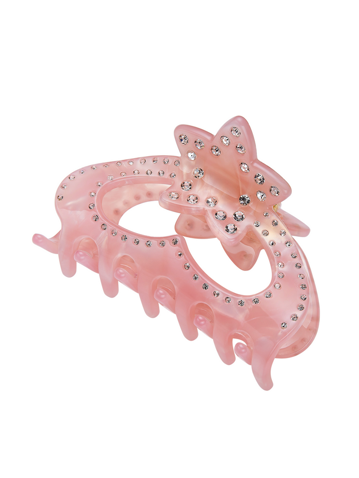 Giselle Heart Star Pink Hair Clip, product image 2 of 3