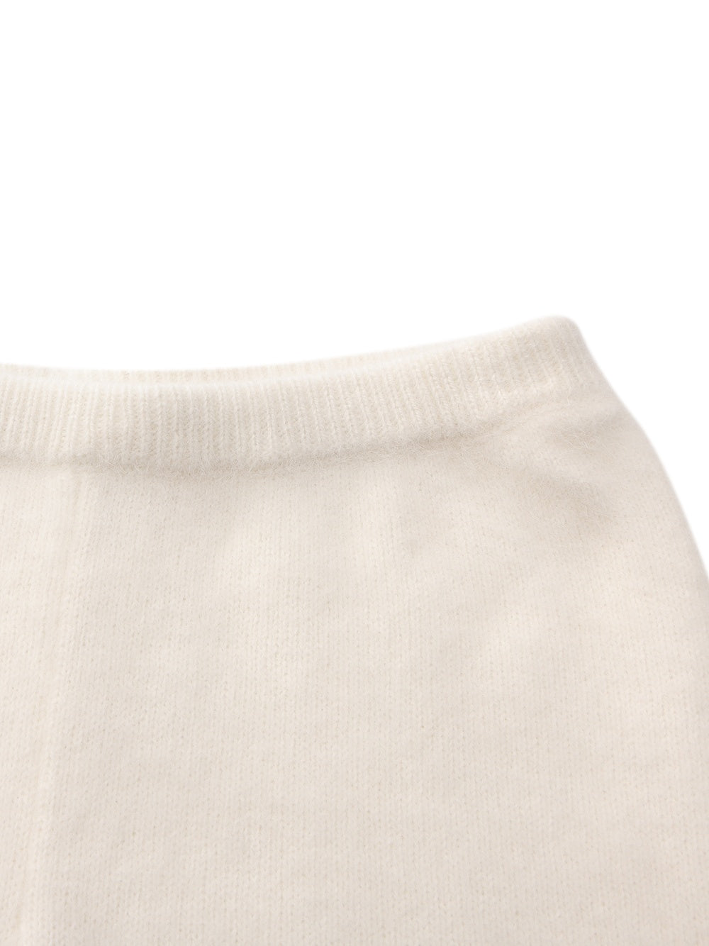 Brigitte Brushed Knit White Micro Shorts