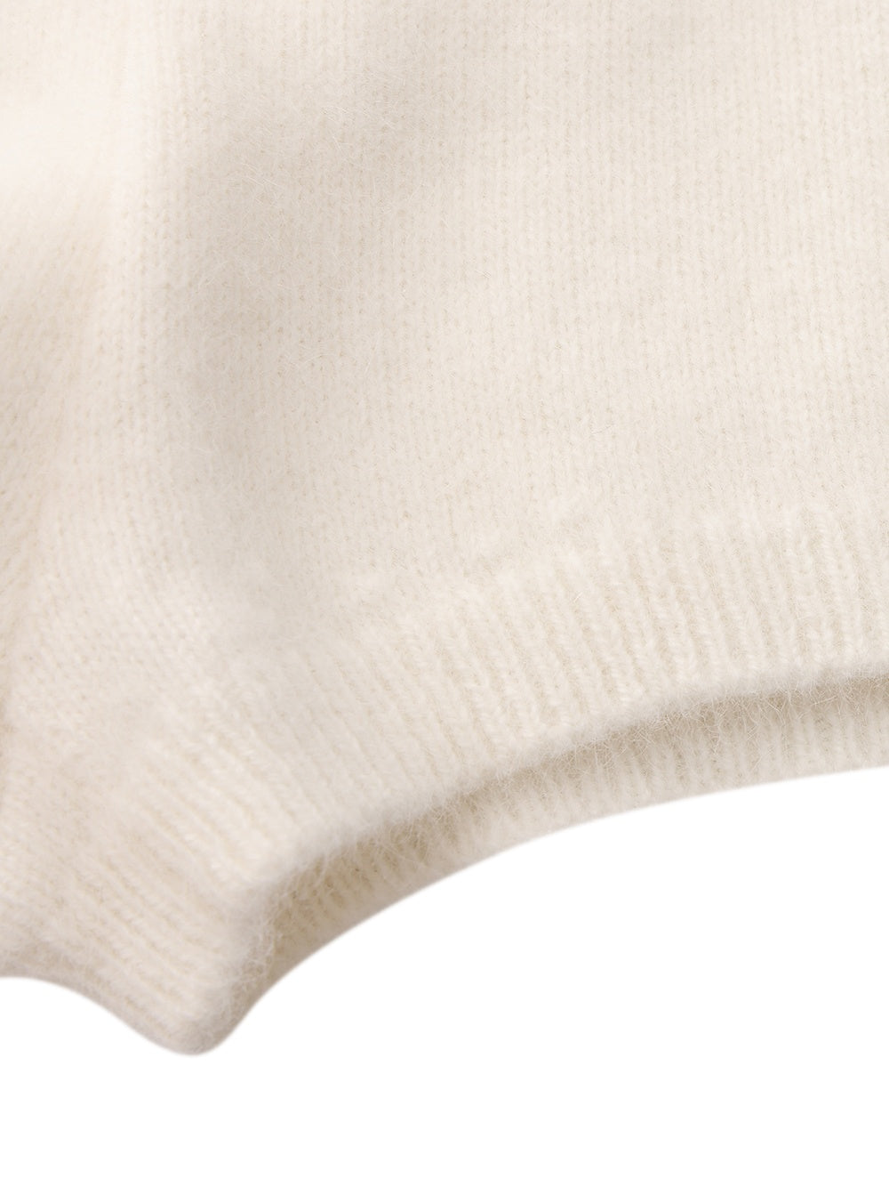 Brigitte Brushed Knit White Micro Shorts