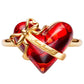 Eléa Bow-Ribbon Heart Red Ring