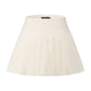 Camille Tailored Pleated White Mini Skirt