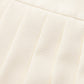 Camille Tailored Pleated White Mini Skirt