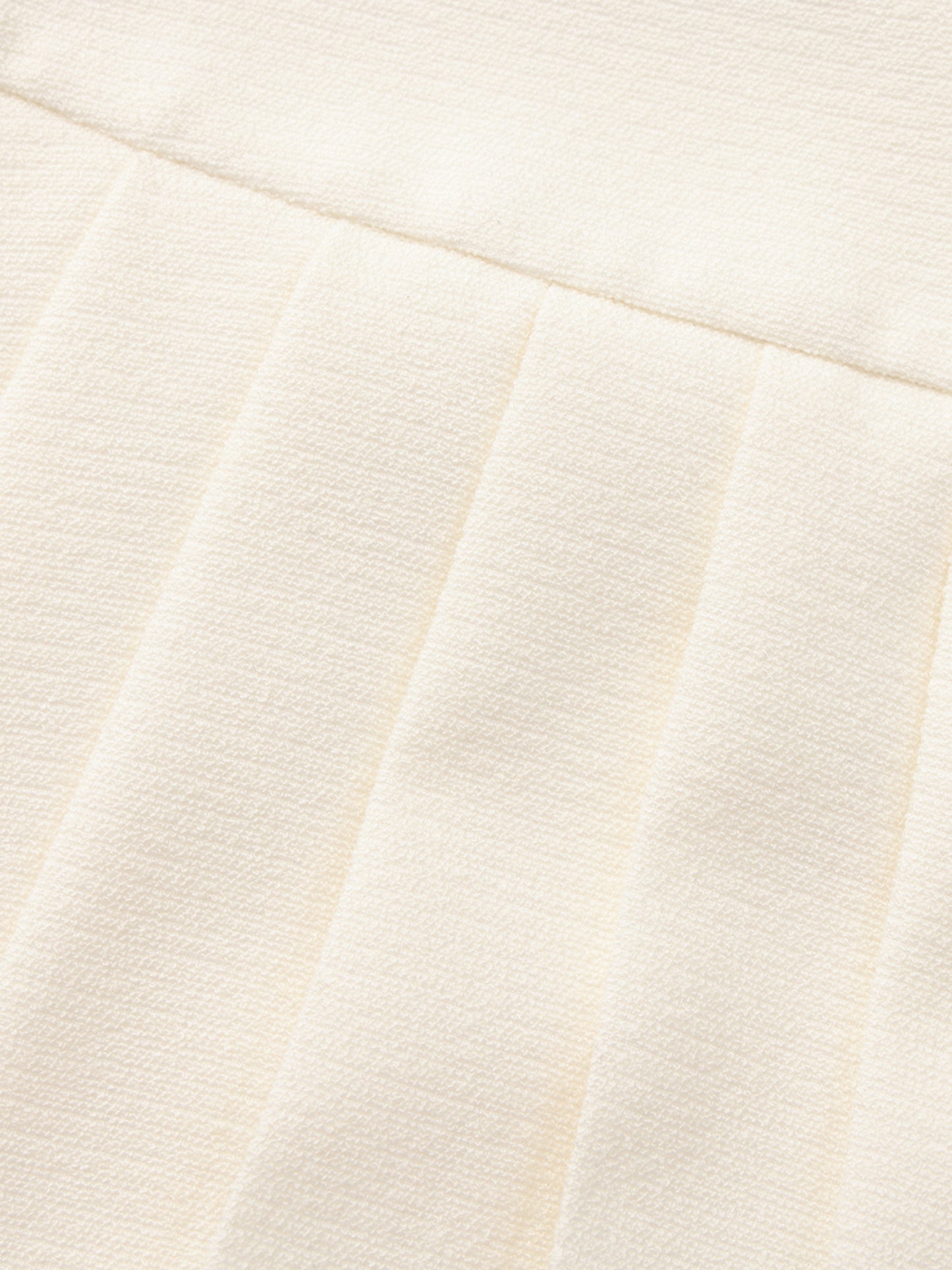 Camille Tailored Pleated White Mini Skirt