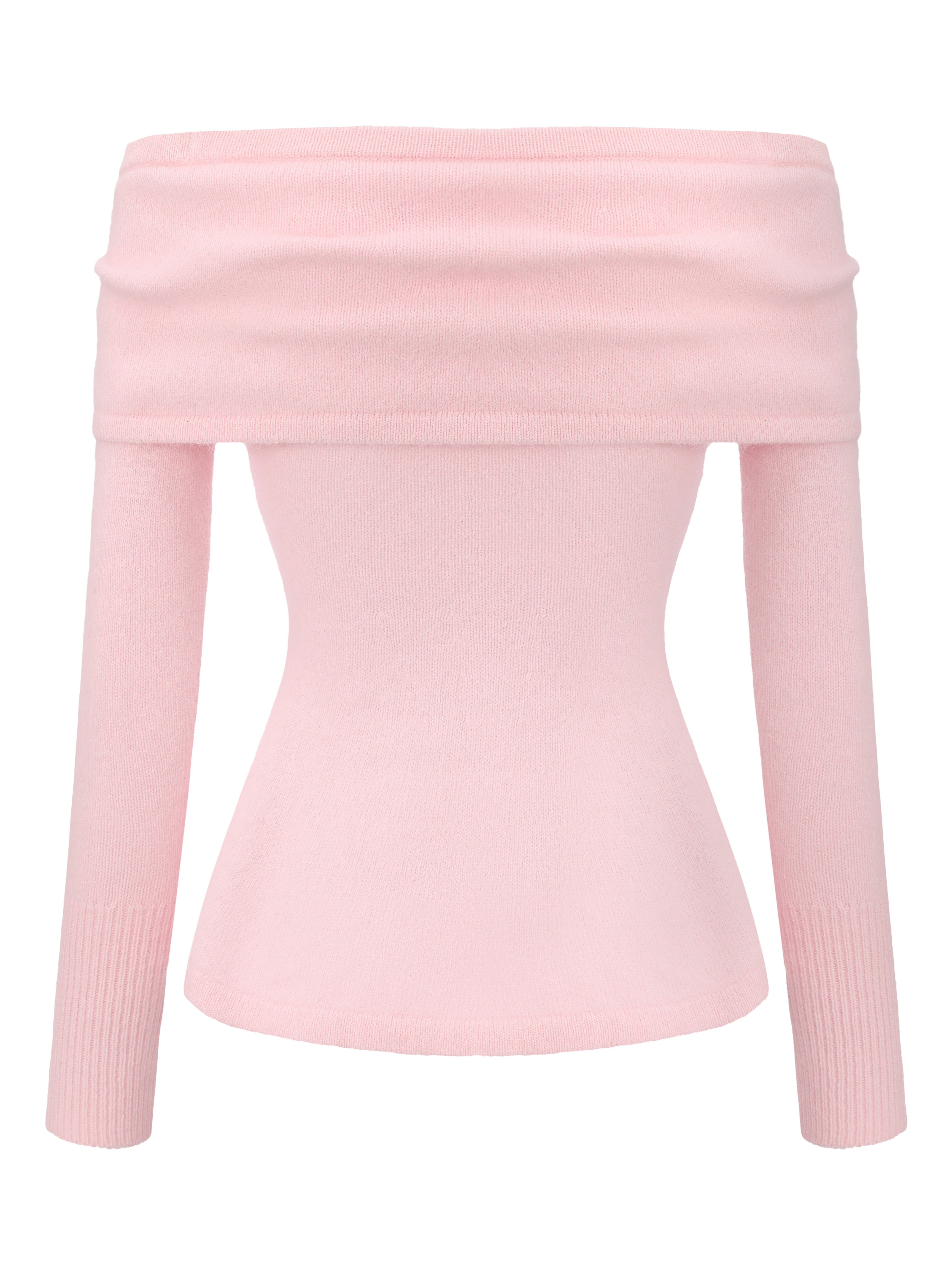 Brigitte Off-Shoulder Knit Pink Top