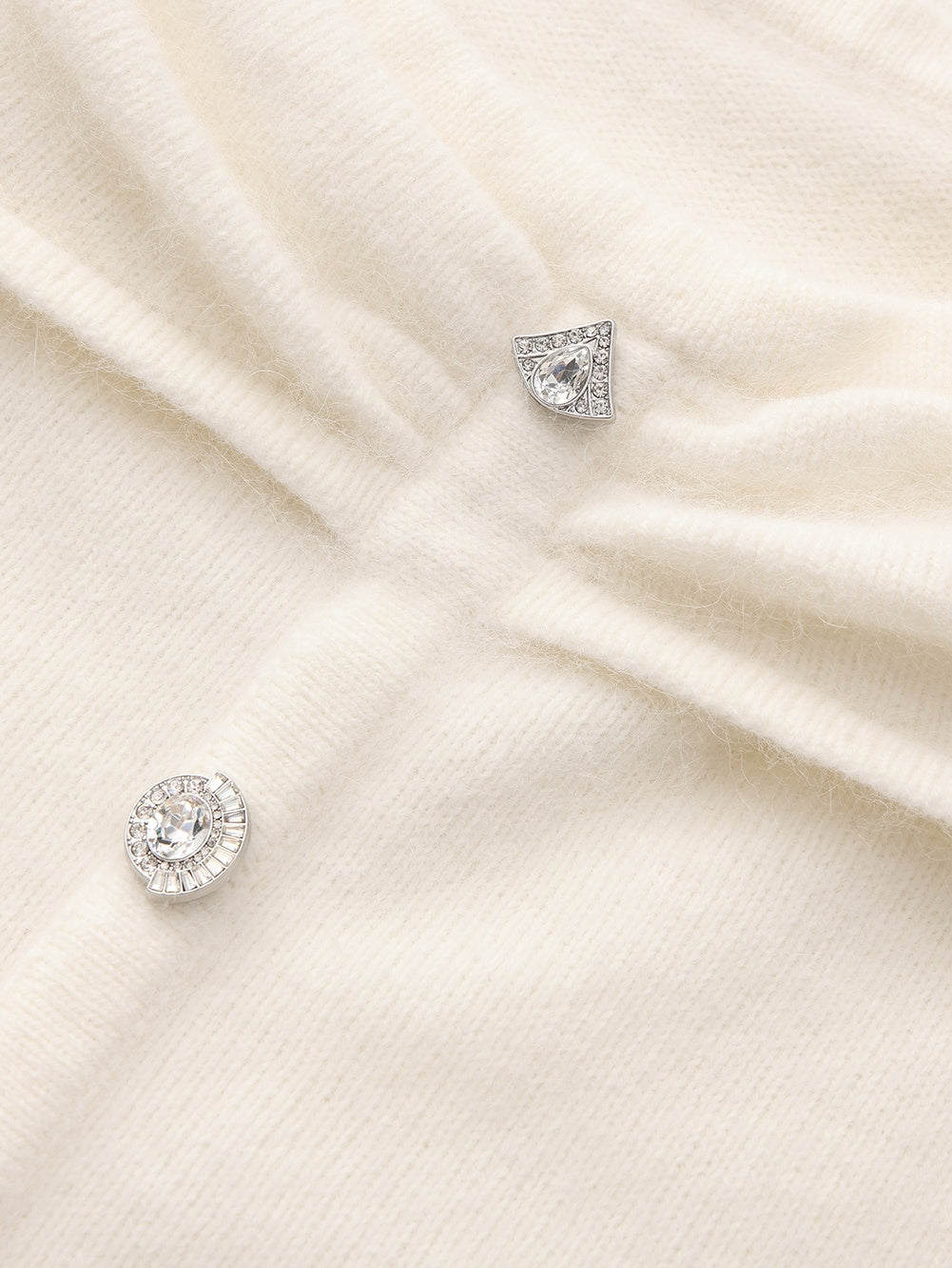 Brigitte Off-Shoulder Knit White Top