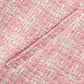 Bianca Tweed Bow Pink Double-Breasted Coat