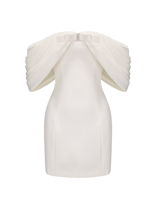 Kate Bow Dress (White)