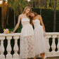 Juliette Strapless Chiffon White Dress