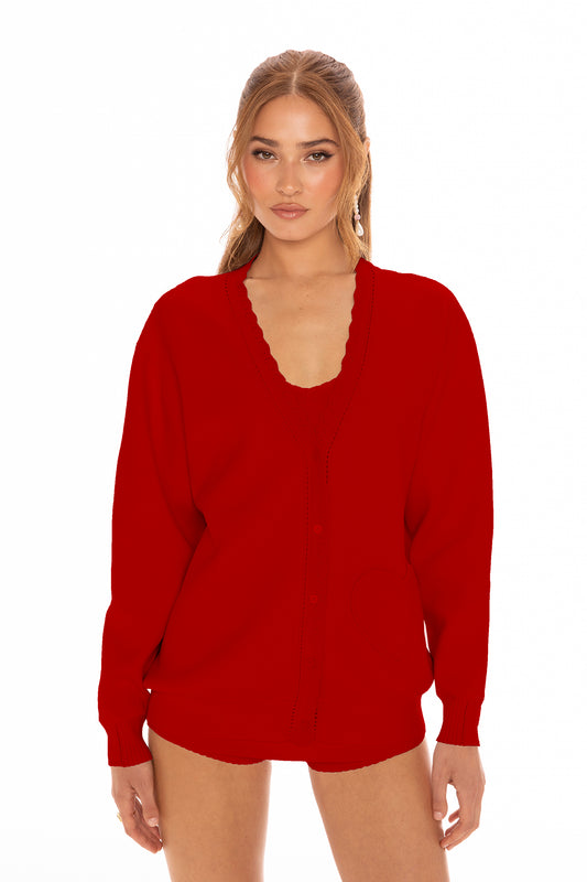 Carrie Cardigan (Red)
