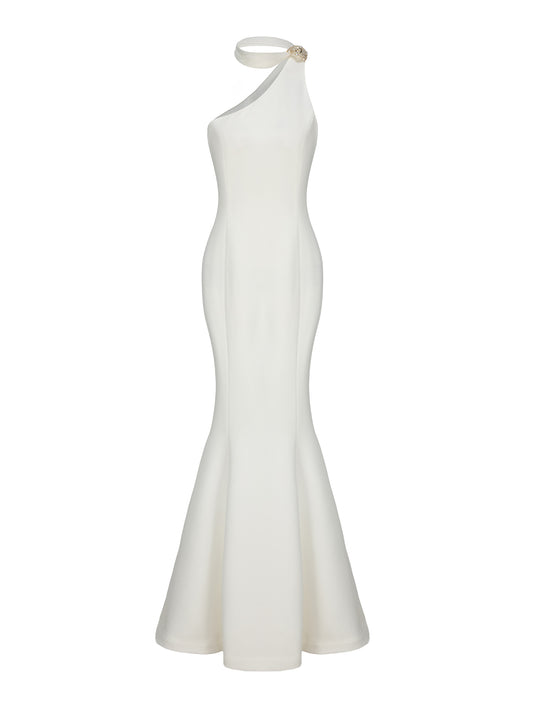 Brielle Silk Dress (White)