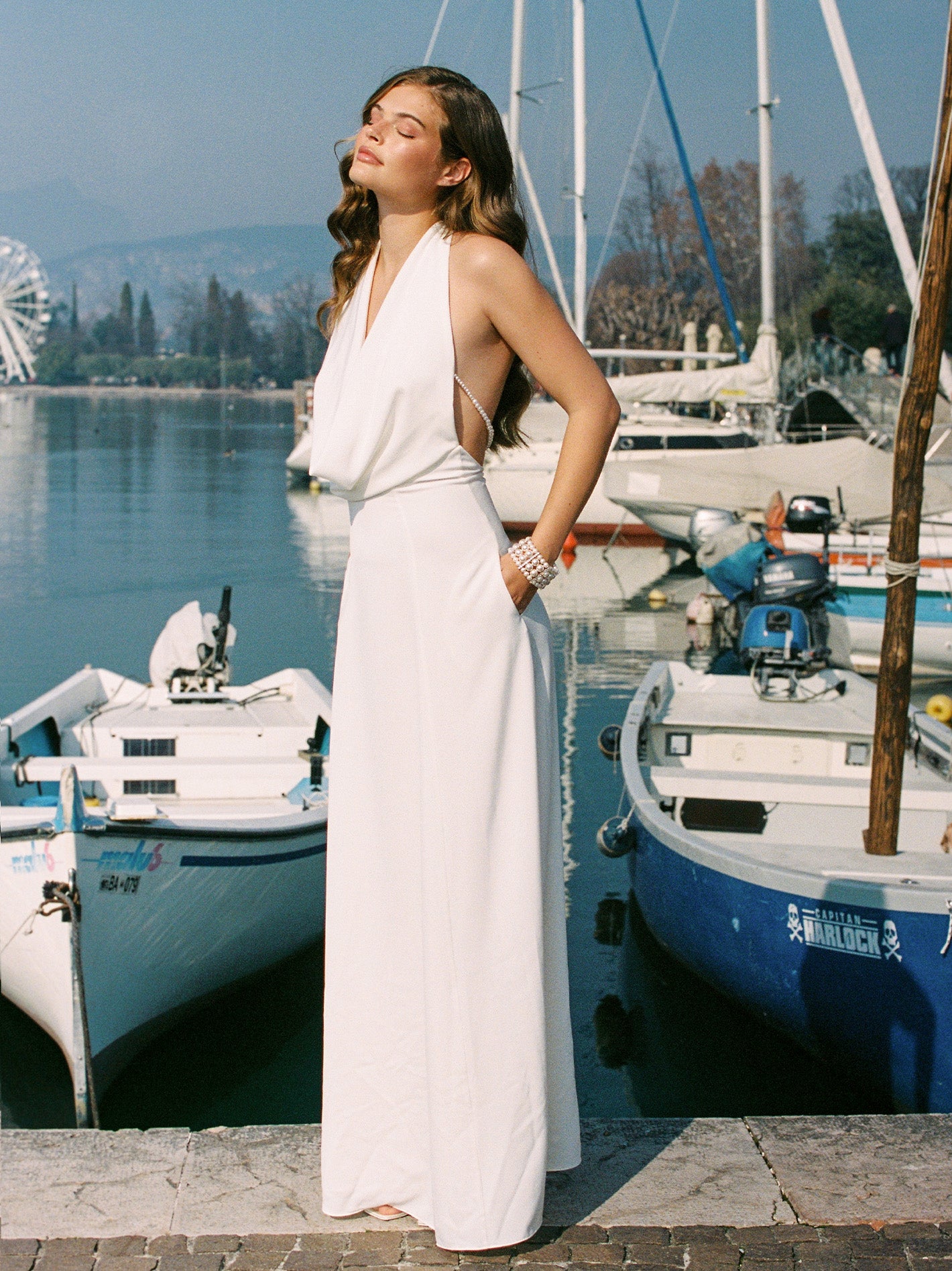 Aniya Satin Dress (White)