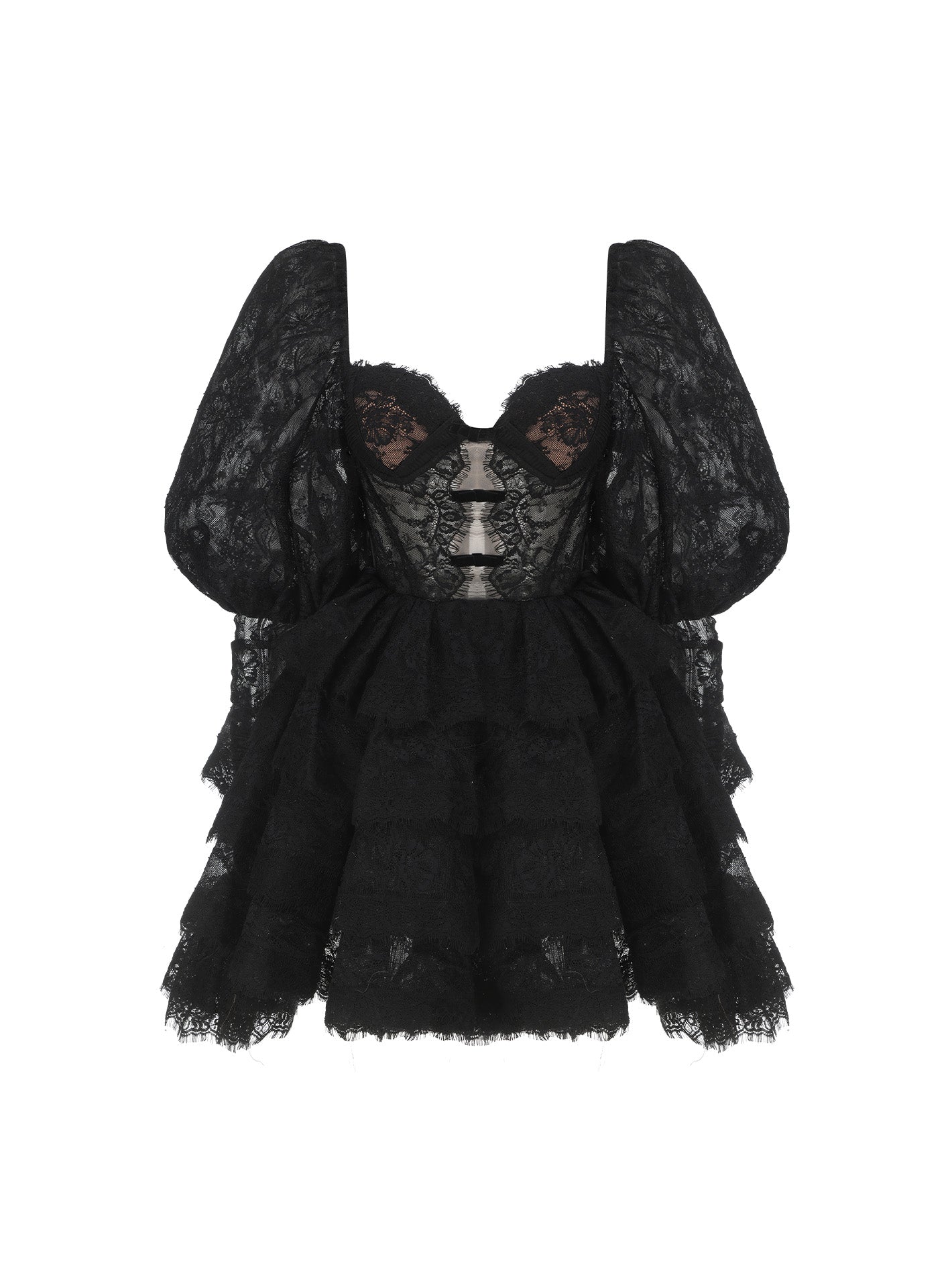 Penelope Lace Dress (Black) (Final Sale)