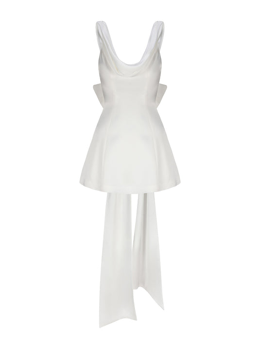 Silvia Silk Dress (White)