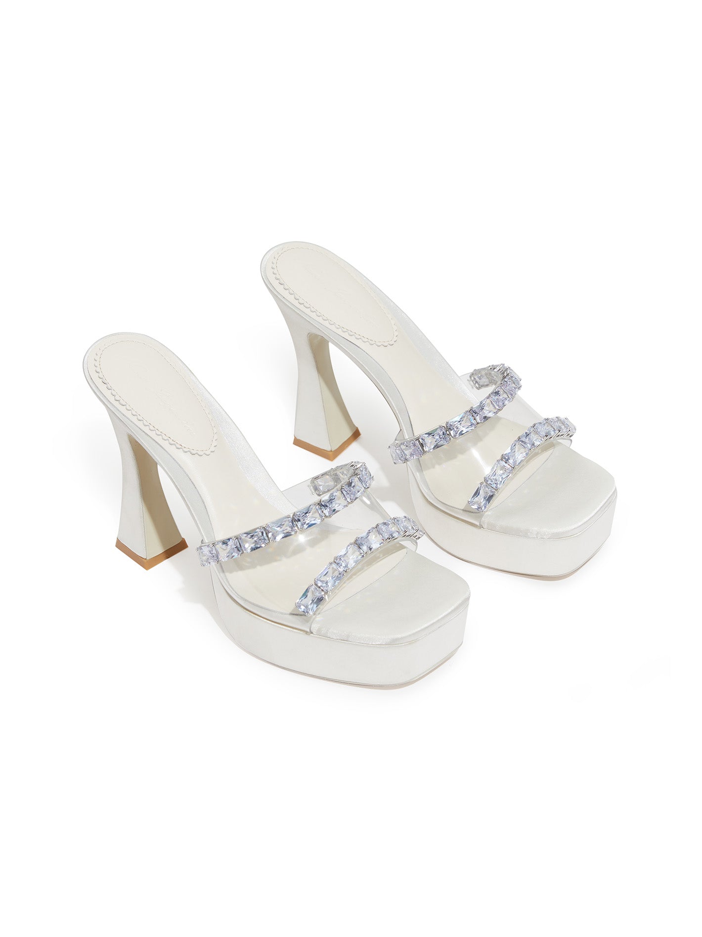 Mirabel Diamond Heels (White)