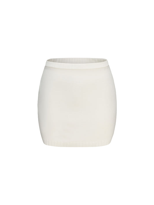 Kennedy Knit Skirt (White)