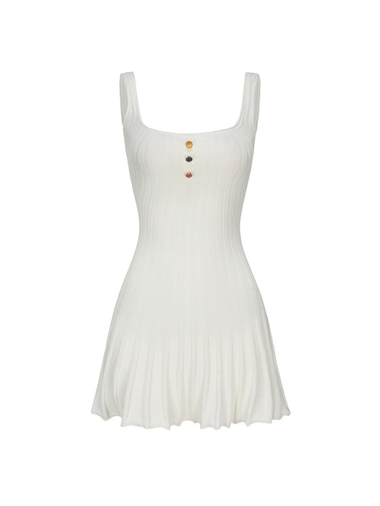 Janelle Knit Dress (White)