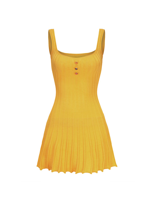 Janelle Knit Dress (Yellow)