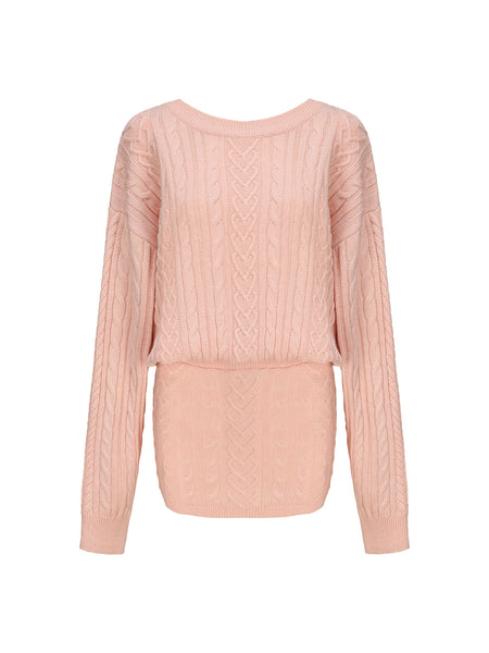 Kendall Knit Dress: Peach Knit Dress for Brunch | Nana Jacqueline