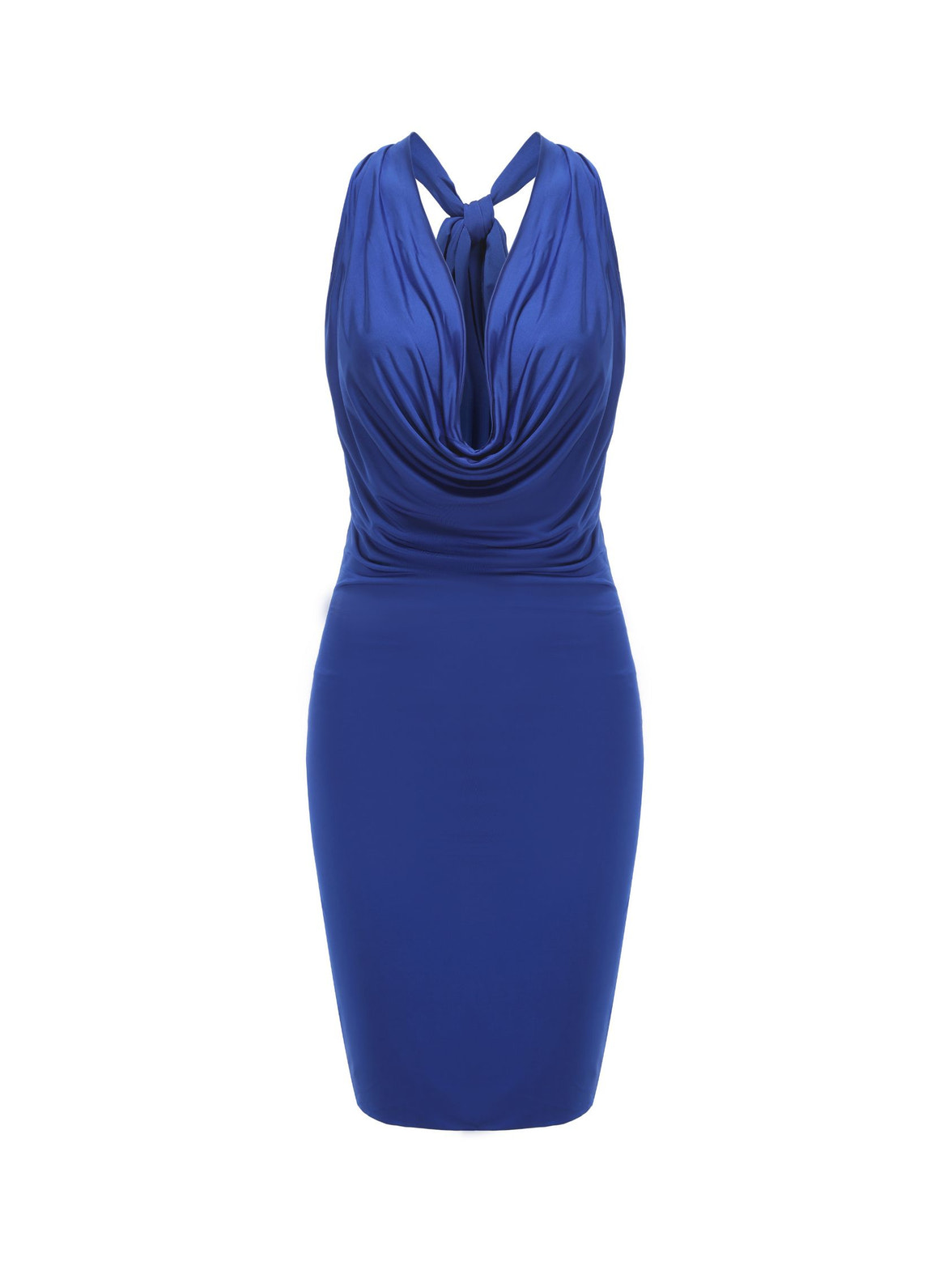 Jennifer Dress: Blue Midi Dress for Cocktail Party | Nana Jacqueline Blue / L Jennifer Dress: Blue Midi Dress for Cocktail Party | Nana Jacqueline Blue / L