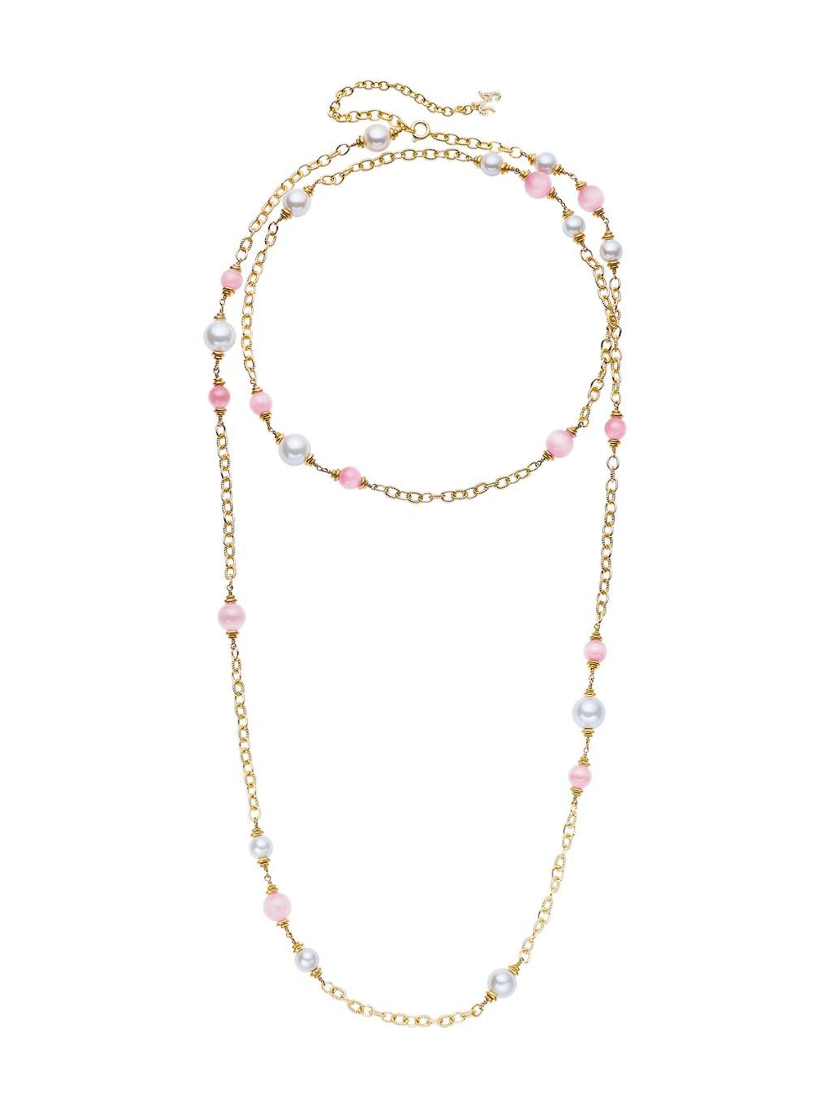 Isabella Pearl Necklace (Pink)