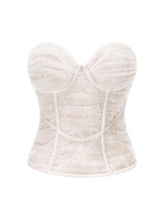 Cara Bustier Top (Off-White)