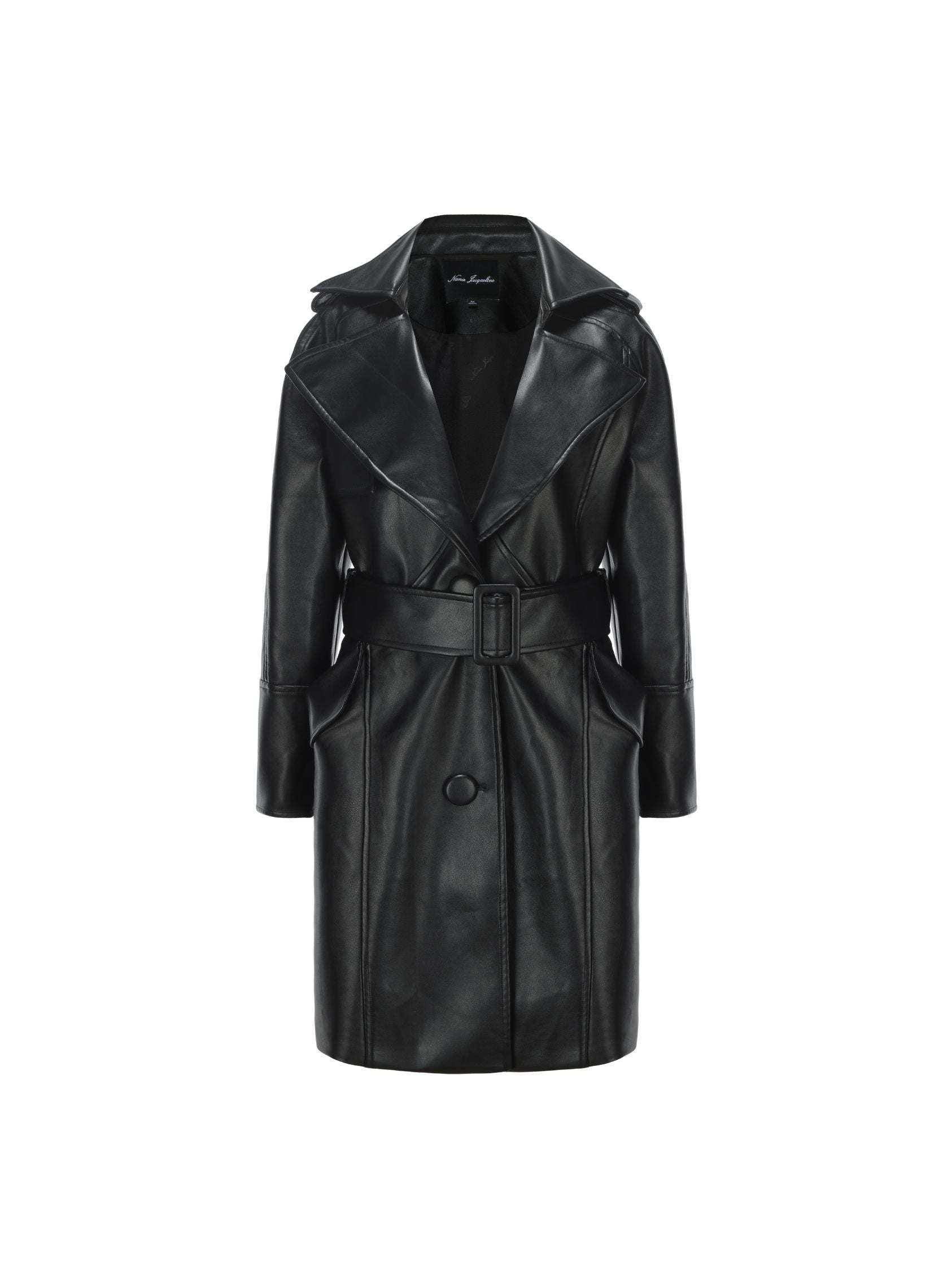 Keira Leather Trench Coat (Black) (Final Sale) – Nana Jacqueline