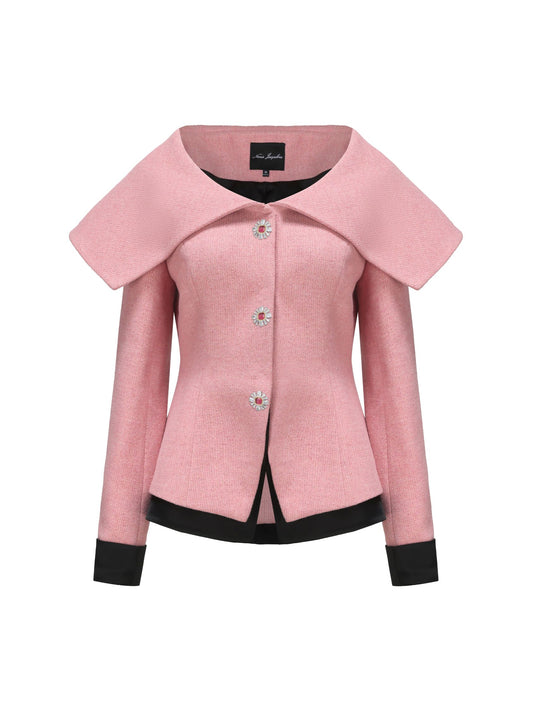 Nadia Lapel Jacket (Pink)
