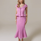 Belle Satin Skirt (Pink) (Final Sale)