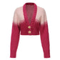 Daphne Diamond Knit Crop Cardigan (Pink)